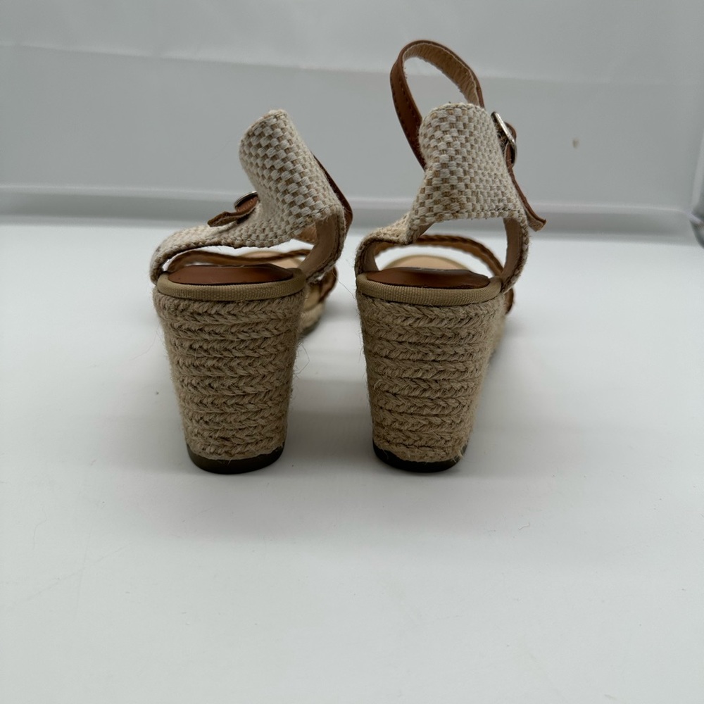 EUC Womens Cato Tan Wedges Shoes Corded 7 - Picture 5 of 5